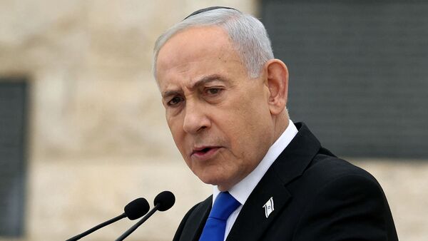 Israeli prime minister's office dismissed the International Criminal Court arrest warrant against Netanyahu as 'bogus' and described the ICC as a 'kangaroo court' with no jurisdiction over Israel or the United States.  (Image: POOL / AFP)