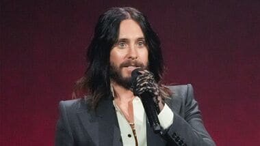 Jared Leto speaks during the Walt Disney Studios presentation at CinemaCon in Las Vegas on April 3, 2025.