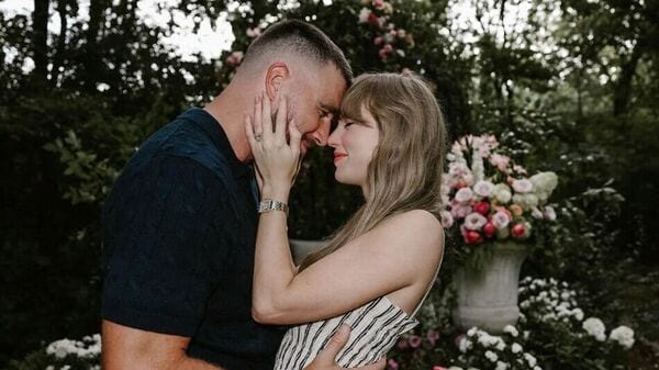 Taylor Swift and Travis Kelce announced their engagement last year.