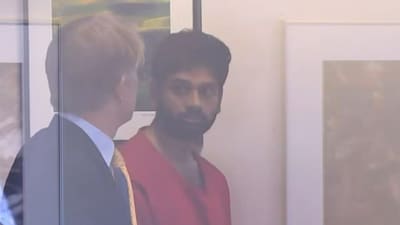 Avinash Narne being produced in court. (X/@M9USA_)