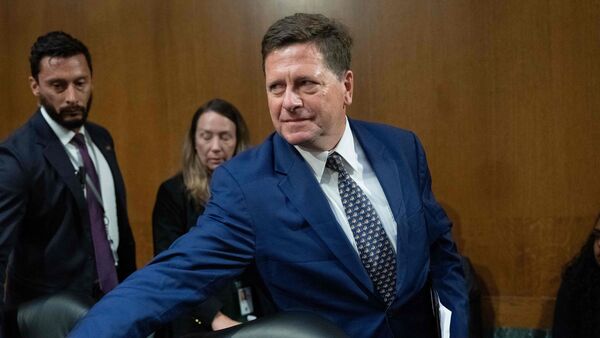 Jay Clayton departs following his confirmation hearing to be the next Director of National Intelligence before the Senate Intelligence Committee on Capitol Hill July 15, 2026 in Washington, DC. Aaron Schwartz/Getty Images/AFP