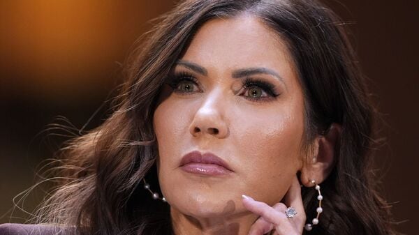 Kristi and Bryon Noem, married in 1992, have three adult children together. (AP Photo/J. Scott Applewhite, File)