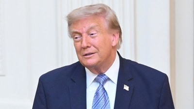 US President Donald Trump following a prime-time address to the nation at the White House in Washington, DC, US, on Thursday. Photographer: Saul Loeb/AFP/Bloomberg (Bloomberg)