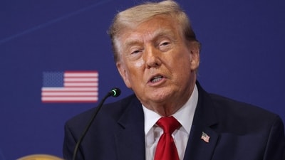 Gabriel Perez, a longtime Trump aide, is accused of profiting from prediction market bets tied to speeches he saw early..  Alex Wong/Getty Images/AFP (Photo by ALEX WONG / GETTY IMAGES NORTH AMERICA / Getty Images via AFP) (Getty Images via AFP)