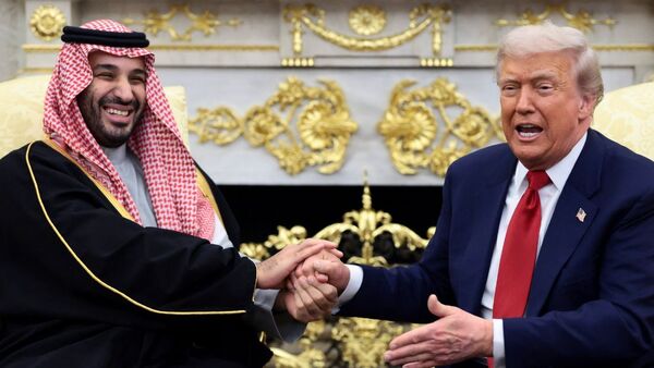 File image of Saudi Crown Prince and Prime Minister Mohammed bin Salman with US President Donald Trump at the Oval Office in White House