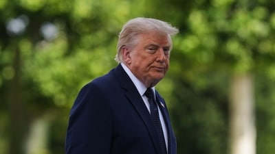 President Donald Trump on Wednesday asked about Donald Trump's health. (AP Photo/Francisco Seco) (AP Photo/Francisco Seco)
