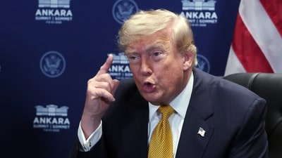 President Donald Trump has made troubling revelations about leaving military instructions if Iran carries out an assassination plot against him. (Filip Singer/Pool EPA via AP)