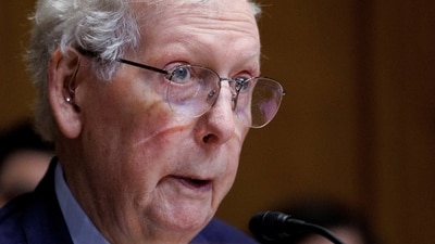 MS NOW's Joe Scarborough reacted to Republican assertions of speaking with hospitalized Mitch McConnell for 20 minutes. (REUTERS)