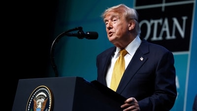 Donald Trump on Saturday stated he completed a physical exam at Walter Reed. (REUTERS)