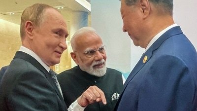 PM Modi, China's Xi Jinping and Russian President Vladimir Putin last met together at the SCO Summit in China. (X/@narendramodi)