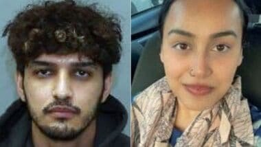 Canadian Police on Friday arrested Abdul Ghafoori (L) for allegedly killing his Indian-origin girlfriend in December 2025