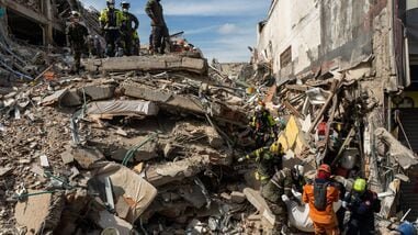 Representative image depicting widespread damage caused by an earthquake