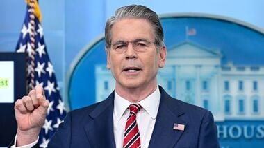 Scott Bessent's remarks echoed those of President Donald Trump, who said a day earlier that talks with Iran would begin within hours after he stepped back from threats of launching a large-scale military strike. Photographer: Mattie Neretin/Bloomberg/File)