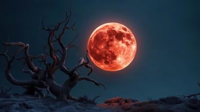 A near-total lunar eclipse is set to occur on Thursday night, visible across North and South America. (Freepik)