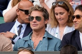 Brad Pitt was also present during the Carlos Alcaraz-Novak Djokovic match
