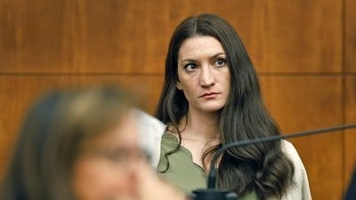 Lindsay Clancy appears in court during her murder trial in Plymouth, Massachusetts. (Greg Derr/Pool The Patriot Ledge)