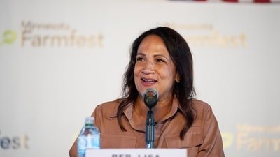 Lisa Demuth ⁠defeated former MyPillow CEO ​Mike Lindell for Republican primary for governor. (AP Photo/Ellen Schmidt)