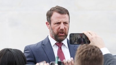 DHS Secretary Markwayne Mullin faces backlash after comments on deportation. (Getty Images via AFP)