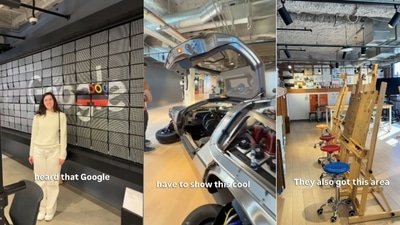 The woman shared the video after visiting a Google office in San Francisco. (Instagram/@katarine_emanuela_klitzke)