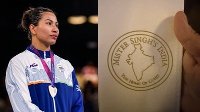 Lovlina Borgohain expressed 'hurt' after noticing Northeast omitted from India's map at the restaurant in Glasgow, Scotland. (PTI/X/@BimalBorah119)