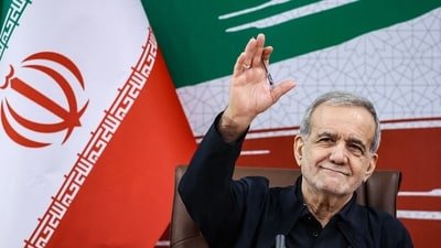 Iranian President Masoud Pezeshkian has said that it was better to end the war now as Tehran is "in a position of power and dignity." (File Photo/AFP)