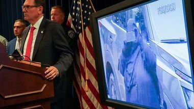 First Assistant U.S. Attorney John A. Sarcone III speaks during a press conference to announce the arrest of a woman accused of plotting to attack the New York State Capitol building in Albany, at the U.S. Courthouse in Albany, New York, U.S., August 20, 2026.