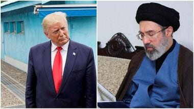 US President Donald Trump (L); Iran's Supreme Leader Mojtaba Khamenei.