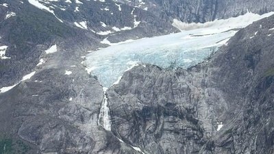 Water will start to cover Skaters Cabin Road between Skaters Cabin and West Glacier Trailhead, also water will flow into the Mendenhall Lake Campground, NWS noted amid the Juneau flood warning. (Facebook/Mendenhall Contracting LLC)