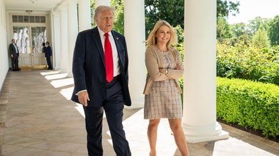 In the social media post, Trump called Karoline Leavitt a “real leader” and said that she has done a “phenomenal job”. (X/@karolineleavitt)