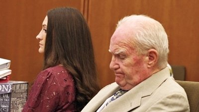 Lindsay Clancy and her lawyer Kevin Reddington during proceedings in her murder trial in Plymouth, Massachusetts. (AP Pool Photo)