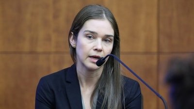 Psychiatrist Dr. Jennifer Tufts on the witness stand during Lindsay Clancy's murder trial at Plymouth Superior Court, in Plymouth, Massachusetts, U.S., August 10, 2026. Greg Derr/Pool via REUTERS (via REUTERS)