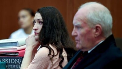 Lindsay Clancy and her defence attorney, Kevin Reddington, listen to testimony from her former mother in law, Susan Clancy, at her murder trial, at the Plymouth Superior Court, in Plymouth, Massachusetts, August 18, 2026. Jonathan Wiggs/Pool via REUTERS (via REUTERS)