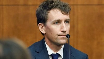Patrick Clancy testified about the timeline of events on the day his three children died in 2023. (via REUTERS)