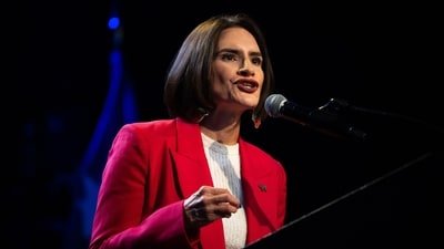 Minnesota Lt. Gov. Peggy Flanagan has won the Democratic-Farmer-Labor (DFL) primary for the US Senate, hence moving a step closer to representing Minnesota in Washington. (Stephen Maturen/Getty Images/AFP)