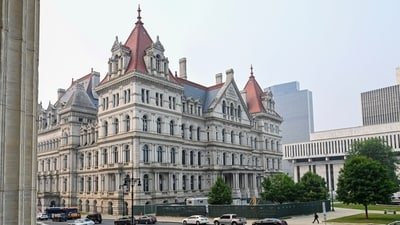 The New York state Capitol is seen from the steps of the State Education Building in Albany. (Representational image) (AP Photo/Hans Pennink)