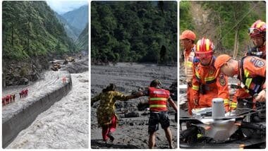 Flash flood warning in Nepal after 5.1-magnitude earthquake hits China.