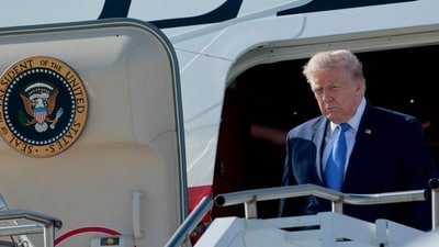 Jeanine John Taele, a 38-year-old California man, has been arrested outside Trump National Golf Club in Rancho Palos Verdes on Monday. Chip Somodevilla/Getty Images/AFP (Getty Images via AFP)