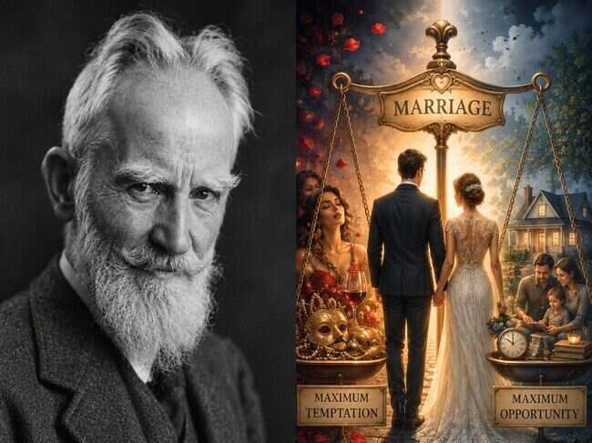 Quote of the day by George Bernard Shaw is a sharp lesson on love, desire and the choices people make (AI generated image)