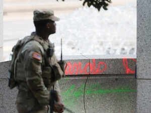 The Interior Department strongly condemned the desecration of the sacred WWII Memorial in Washington, declaring that the vandalism will not be tolerated.