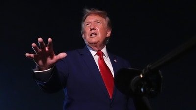 President Donald Trump's decision to return to steam catapults from EMALS for aircraft carriers has been slammed by a security expert. (AP Photo)