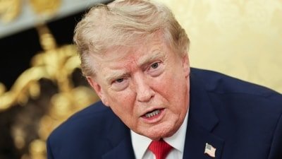 Trump, White House blast reporter Kristen Holmes over Jon Ossoff question, CNN condemns ‘personal attacks’ (Photographer: Samuel Corum/Sipa/Bloomberg) (Bloomberg)