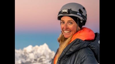 Sarah Mallory Geis, 39, was an experienced climber from San Antonio, Texas. She stated on social media that she was closing her Pilates business to devote herself to mountaineering before starting the Broad Peak adventure. (Instagram | Sarah Mallory Geis)