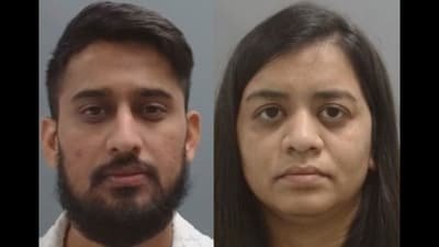 Mugshots of Gajera Prashant and Dhara Bavadiya (Washington County Arkansas)