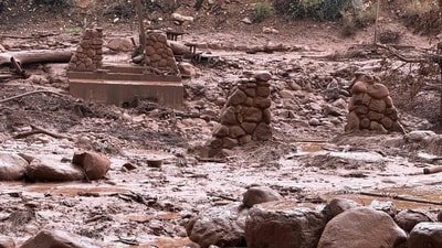 The floods hit the Bright Angel Canyon and Phantom Ranch area on Saturday, the service said, adding that it was working with Arizona authorities to evacuate people and account for individuals in the affected area. ((Photo by J.THOMPSON and Handout / NATIONAL PARK SERVICE / AFP) ) The floods hit the Bright Angel Canyon and Phantom Ranch area on Saturday, the service said, adding that it was working with Arizona authorities to evacuate people and account for individuals in the affected area. ((Photo by J.THOMPSON and Handout / NATIONAL PARK SERVICE / AFP) )