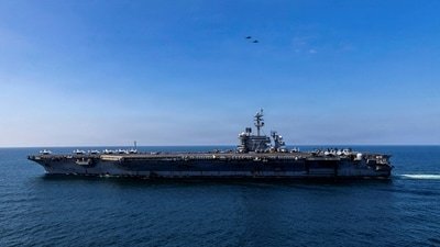 Aaron Parnas shared a sailaor’s wife’s warning as USS Abraham Lincoln faces questions over exhaustion, mental health and its long deployment. U.S. Navy/Handout via REUTERS (via REUTERS) Aaron Parnas shared a sailaor’s wife’s warning as USS Abraham Lincoln faces questions over exhaustion, mental health and its long deployment. U.S. Navy/Handout via REUTERS (via REUTERS)