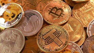Representation of cryptocurrencies are seen in this illustration