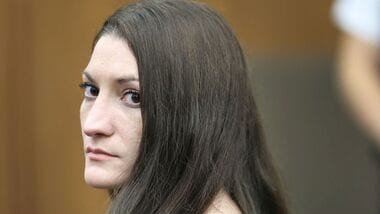 Lindsay Clancy watches the jury file in at the end of the day without a verdict in the triple murder trial of the Duxbury mother in Plymouth Superior Court, in Plymouth, Massachusetts, U.S., August 31, 2026.  Greg Derr/The Patriot Ledger/Pool via REUTERS
