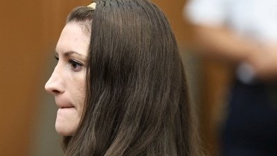 Lindsay Clancy reacts to the jury saying they cannot reach a verdict, during her murder trial in Plymouth, Massachusetts, U.S., September 1, 2026. Greg Derr/Pool via REUTERS (via REUTERS)