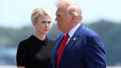 Natalie Harp and Dan Scavino join Trump in a lawsuit over proposed fees for early access to his Truth Social posts. (Getty Images via AFP) Natalie Harp and Dan Scavino join Trump in a lawsuit over proposed fees for early access to his Truth Social posts. (Getty Images via AFP)